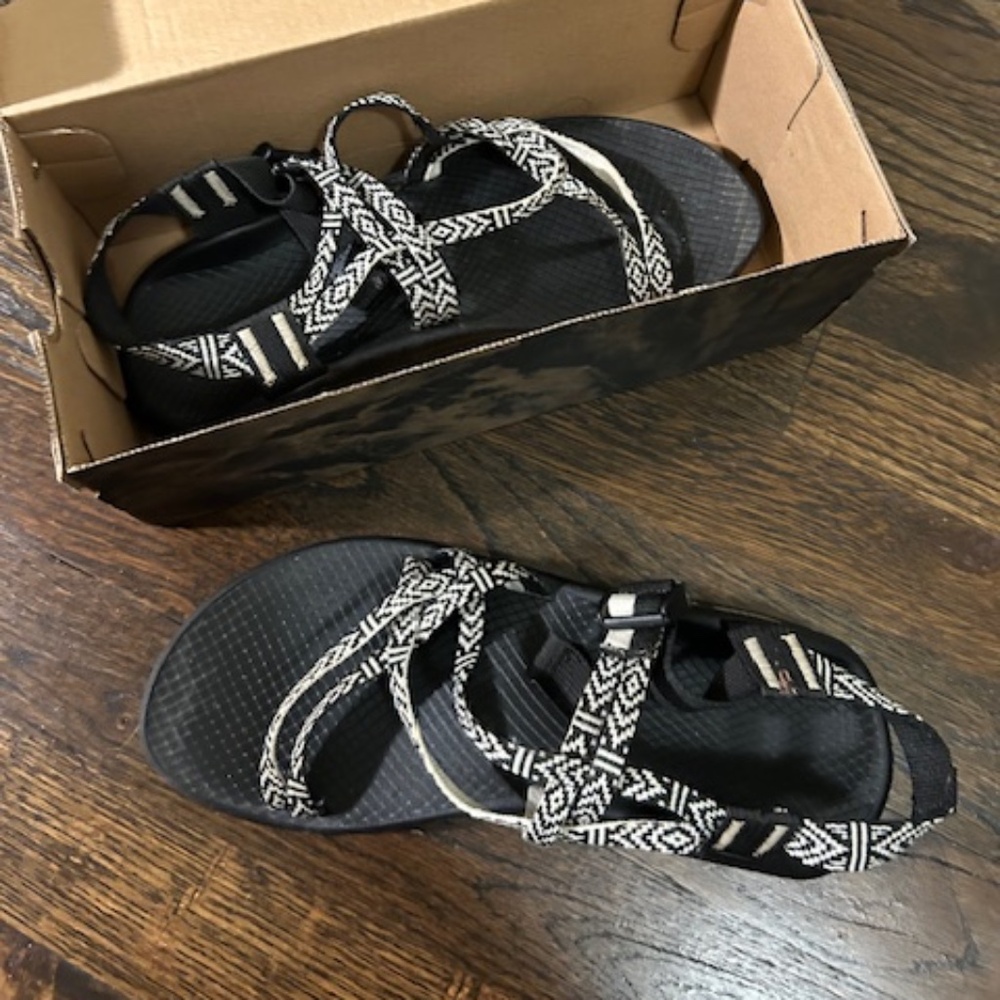 Chaco Dual Strap Sandals Tapestry Black Z Eddy X1 Women's Size 9 Medium Width